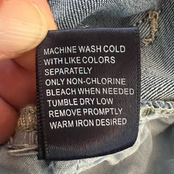 Sandpiper Womens Capri Jeans Pockets Casual Cuffed Denim Dark Wash Size 10P - Picture 6 of 6